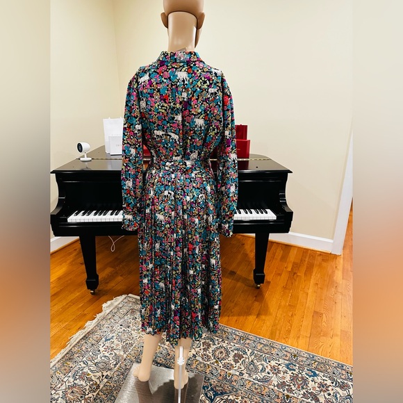 NWT Spring Summer Minimalist Retro J. Crew Animal Floral Print Dress - Picture 8 of 17